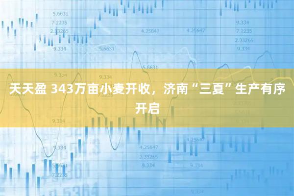 天天盈 343万亩小麦开收，济南“三夏”生产有序开启
